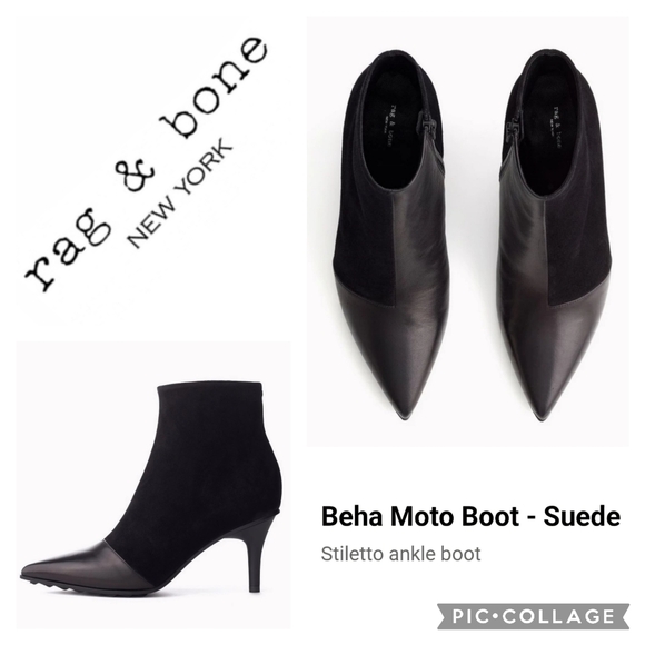 Rag Bone Beha Boot Leather/Suede Black - Main Image